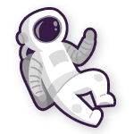 Astronaut in Space Cursor Trail