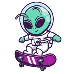 Alien Skater Cursor Trail