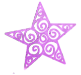Purple Pink Curly Stars
