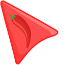 Chili Pepper on Red Background Custom Cursor Trail